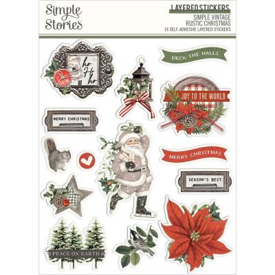 Simple Stories Simple Vintage Rustic Christmas - Layered Stickers